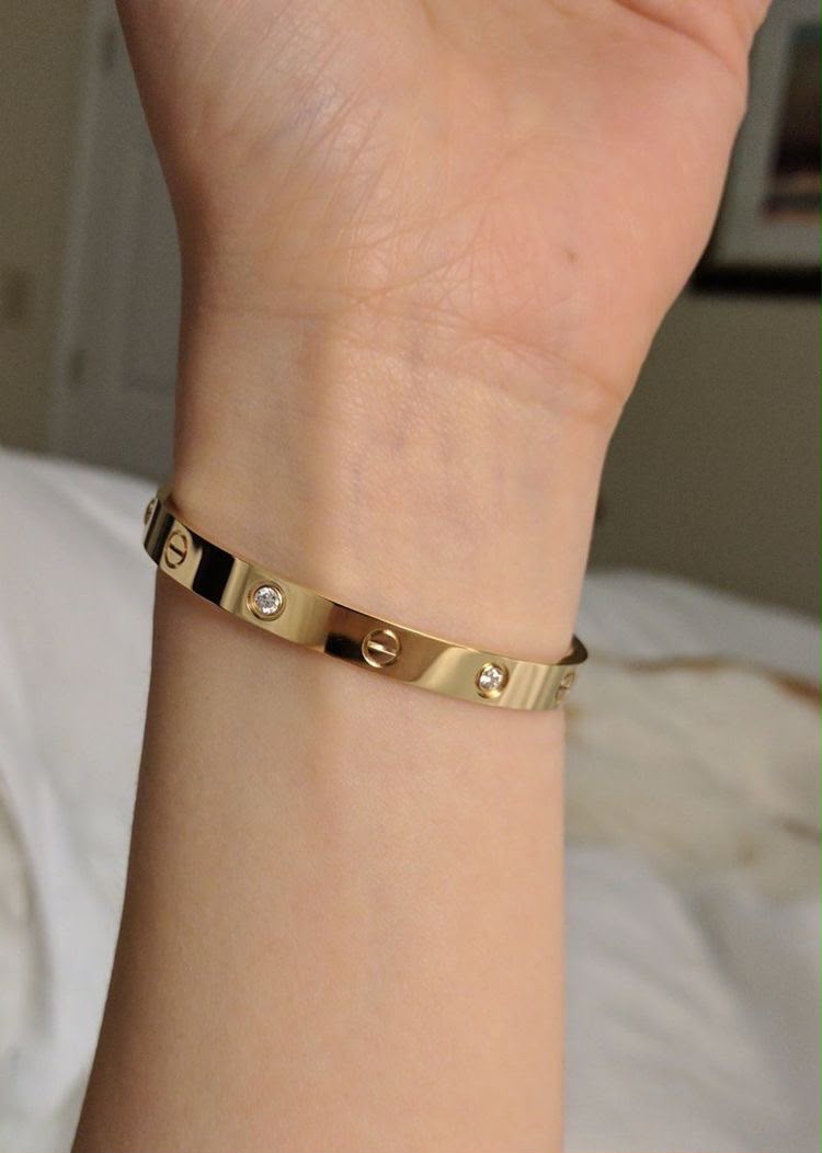 Gold Studded Bangle Bracelet